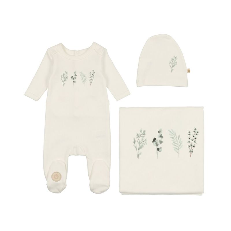 Mon Tresor Girls Garden Glow Layette Set, Ivory